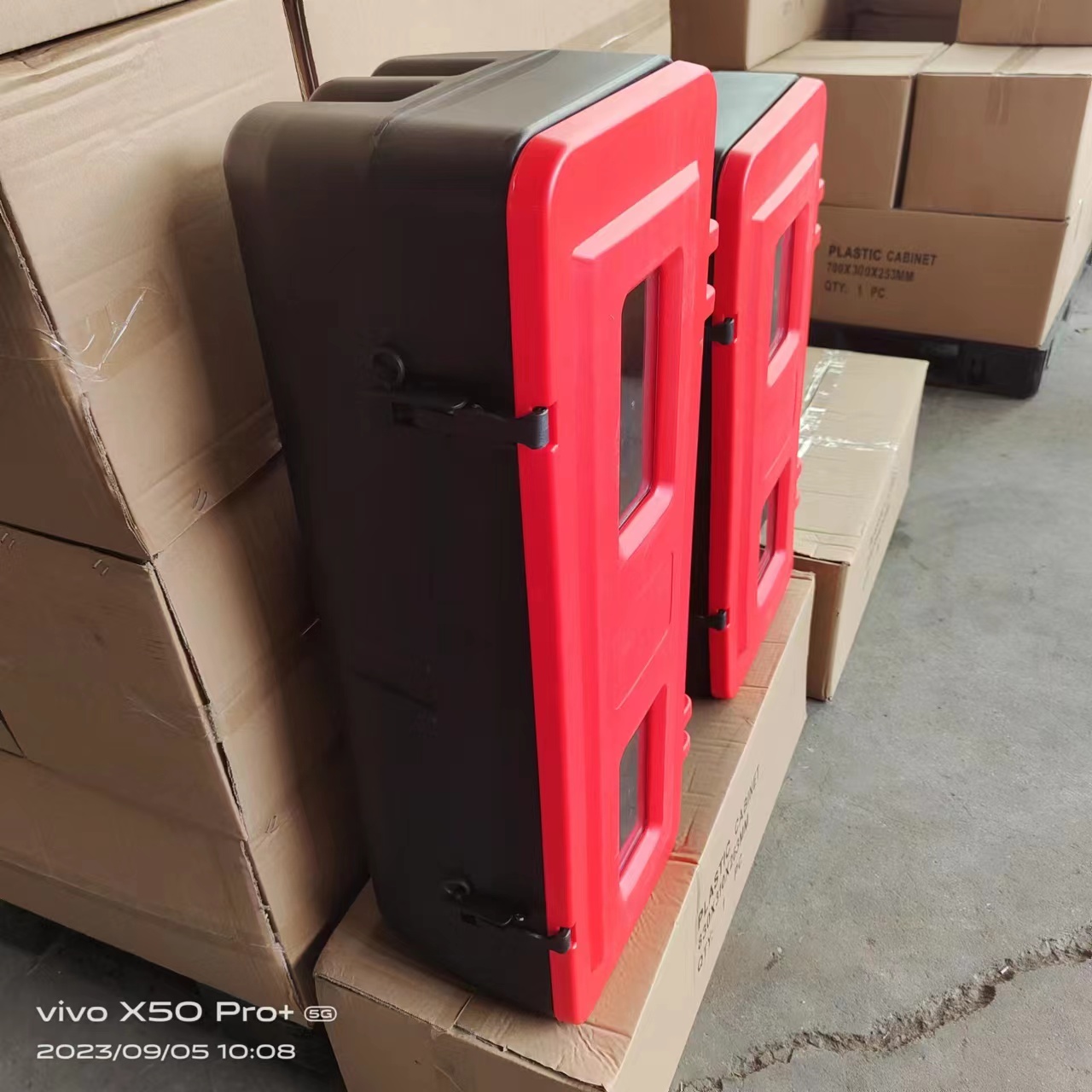 Caixa de extintor de incêndio de gabinete de plástico vermelho para 9-12kg