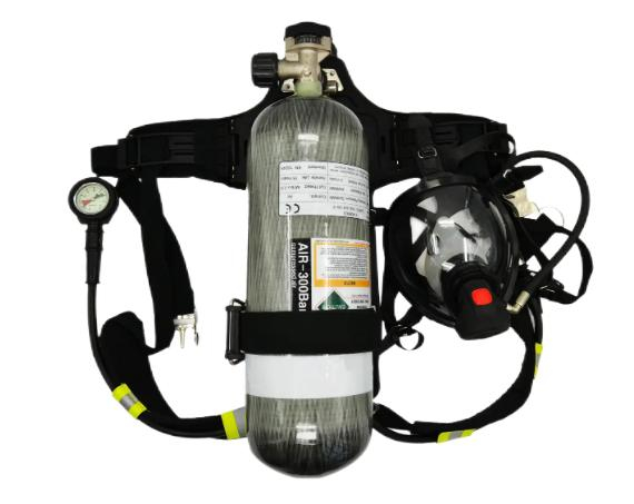 Aparelho respiratório autônomo de fibra de carbono 6.8L com cilindro de vidro SCBA para bombeiro
