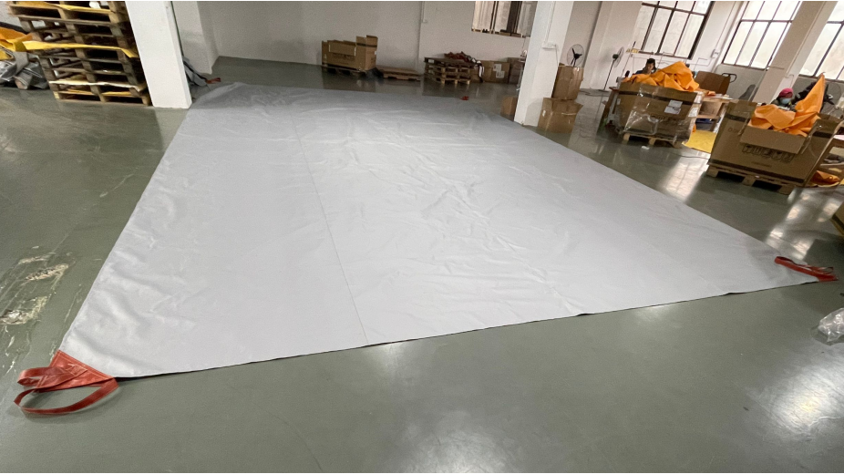 Cobertura de fogo de bateria de lítio para carro EV cobertura de fogo revestida de silicone de grafite de 19,8 x 26 pés