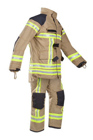 Conjunto de traje de bombeiro NOMEX amarelo de alto desempenho 