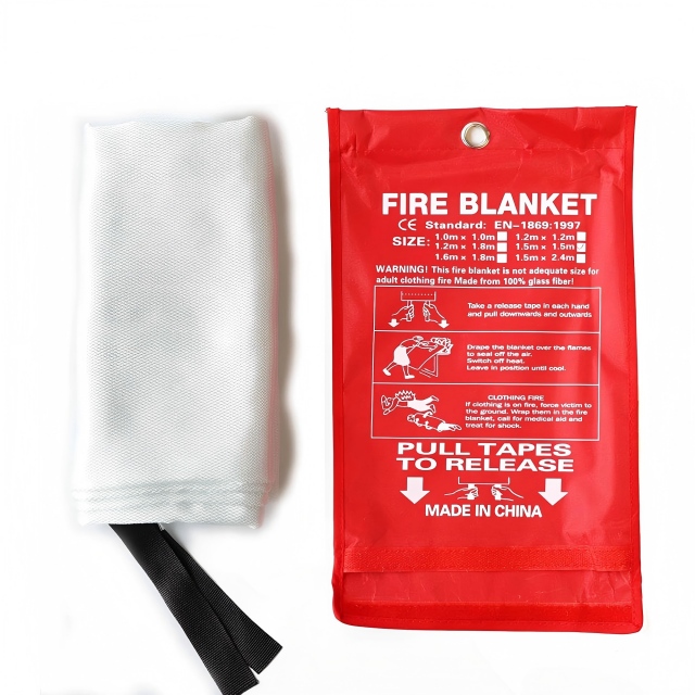 40 'X 40' EN1896 Cobertores de supressão de incêndio de emergência de fibra de vidro retardador de chamas para cozinha e casa