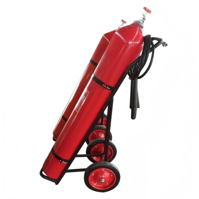 Extintor de incêndio de CO2 de aço 25KG, solução de segurança móvel