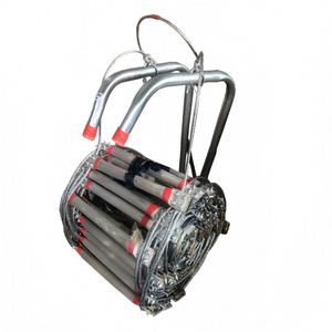 Escada de escape de incêndio que economiza espaço, liberação rápida, segurança confiável